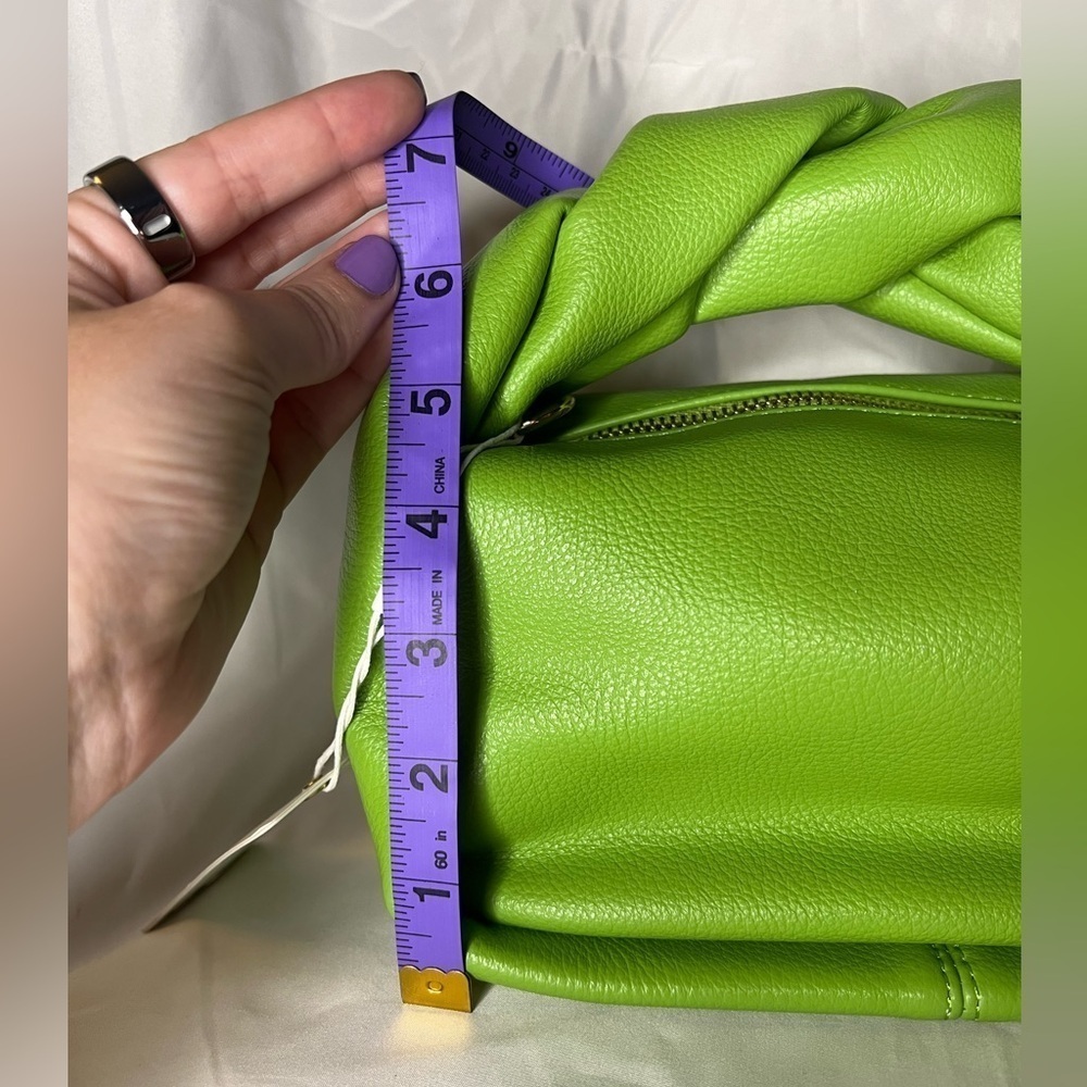 Urban Expressions Zoelle Citron Green Braided Handle Crossbody Purse - Picture 15 of 16